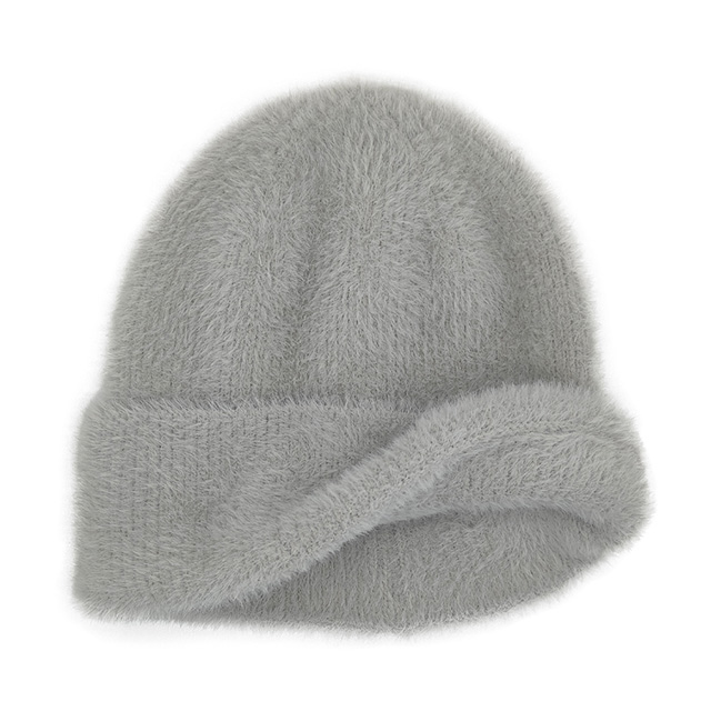 Cuffed Beanie(Imitation Mink Yarn)