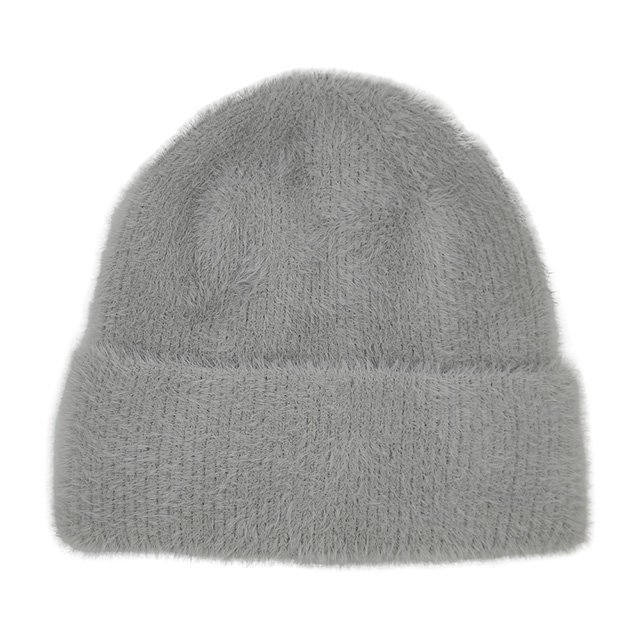 Cuffed Beanie(Imitation Mink Yarn)