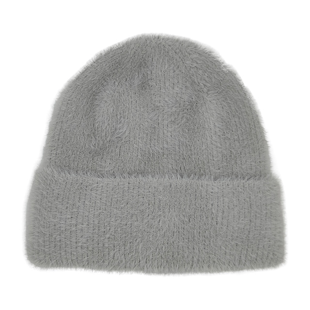 Cuffed Beanie(Imitation Mink Yarn)